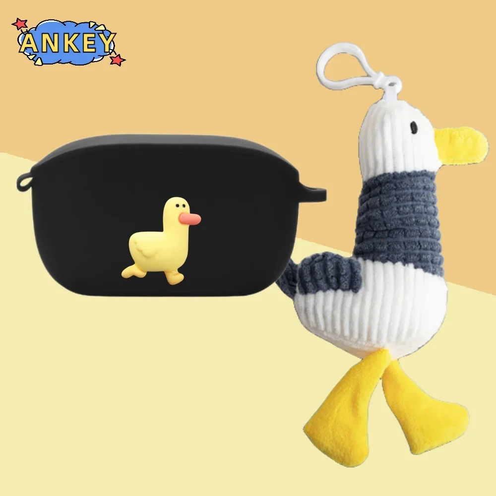 Funda de silicona para auriculares JBL Wave Buds Beam Vibe 200, 100, amarillo pato, cubierta protectora suave para auriculares - imagen 3