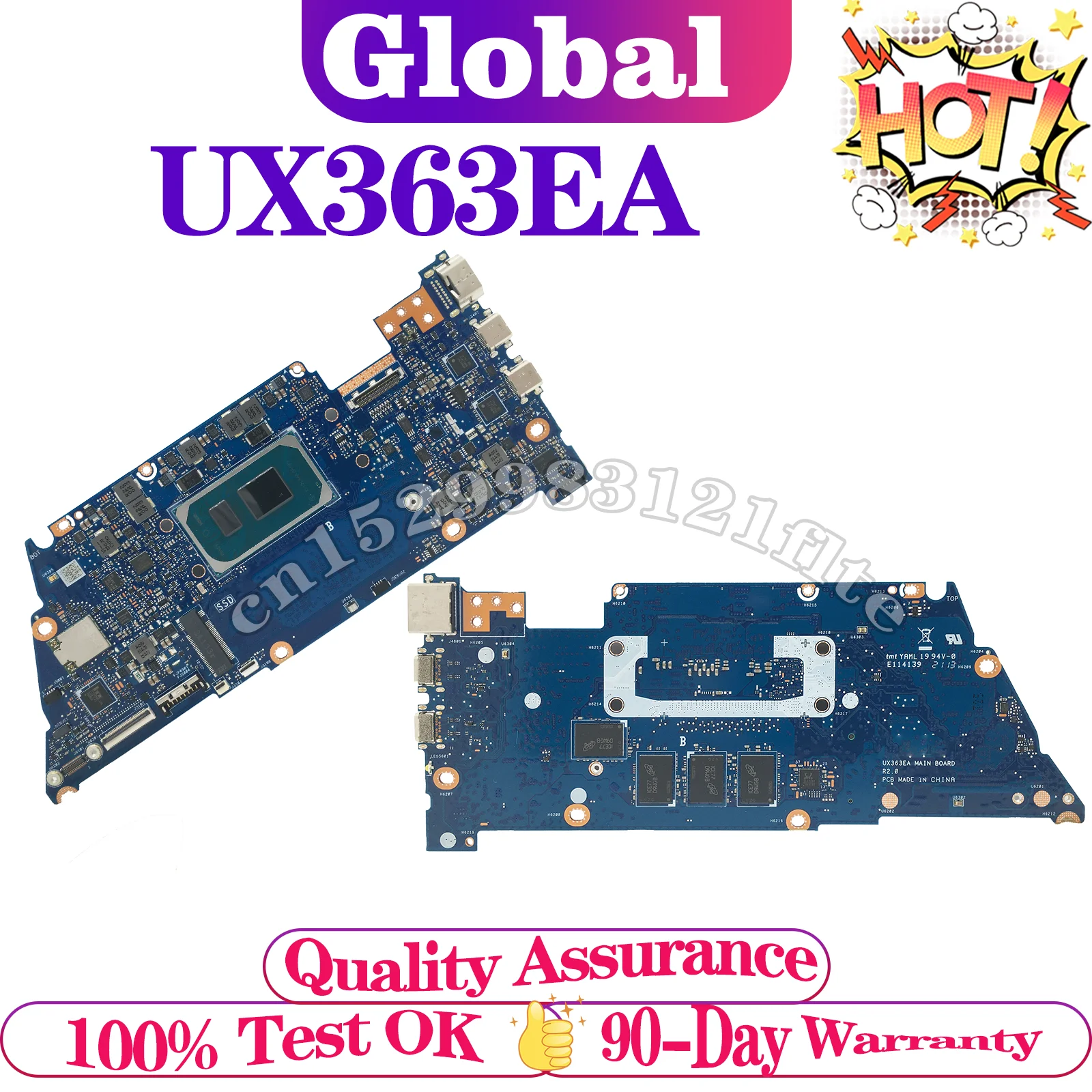 Placa base UX363EA para ASUS UX371EA UXF3000EA UX363E BX363EA RX363EA UX371E UXF3000E placa base para ordenador portátil i5 i7 11. a generación 8GB 16GB