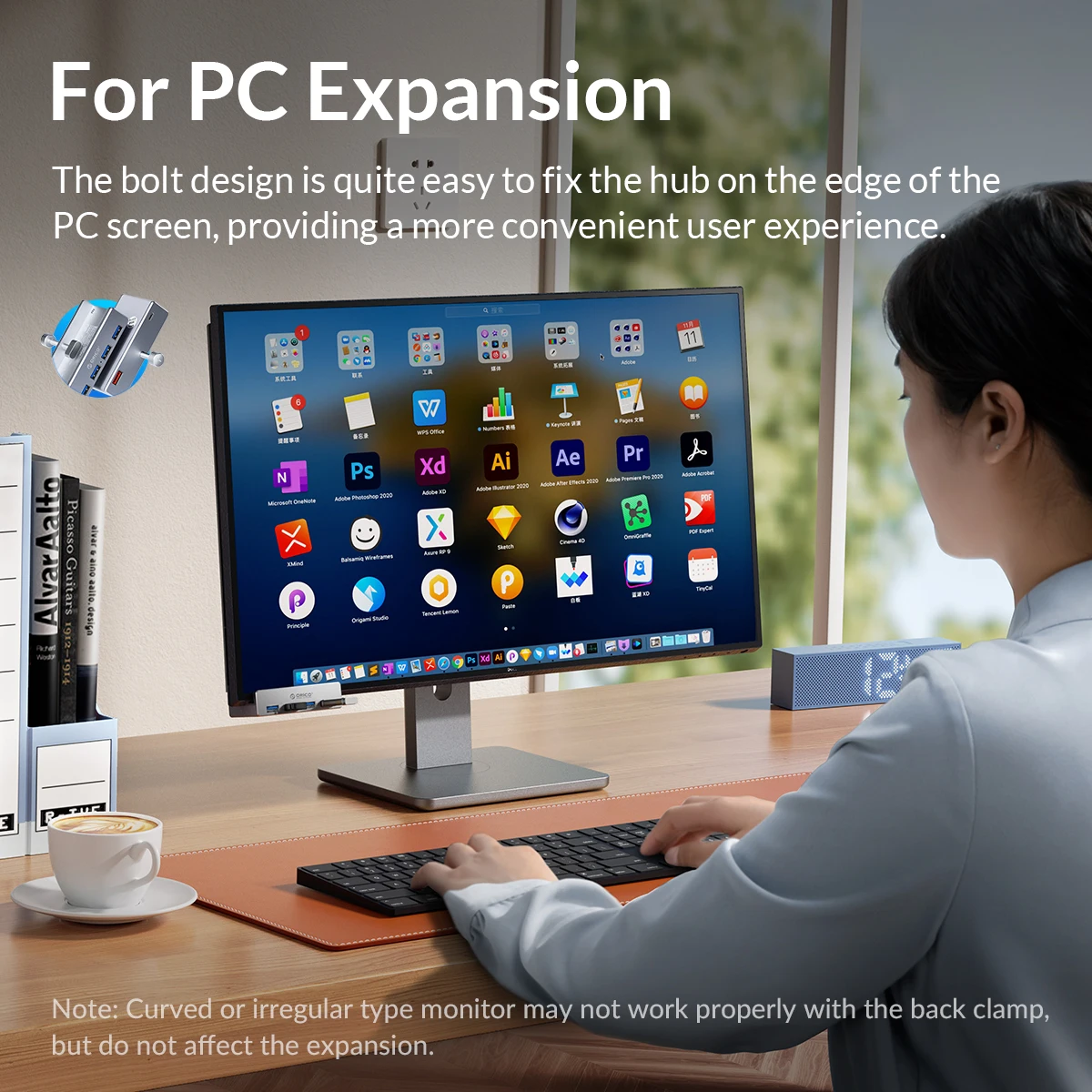 ORICO-Hub USB externo de aluminio, adaptador divisor USB multi de 4 puertos, concentrador USB 3,0 tipo Clip para accesorios de ordenador portátil de escritorio - imagen 5