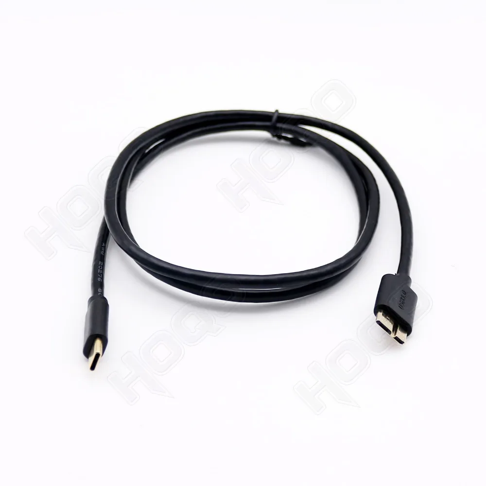USB 3,1 tipo C a USB Micro B macho enchufe cable chapado en oro HDD caja conector de sincronización de datos Cable USB C a Micro B cable 0,5 m - imagen 5