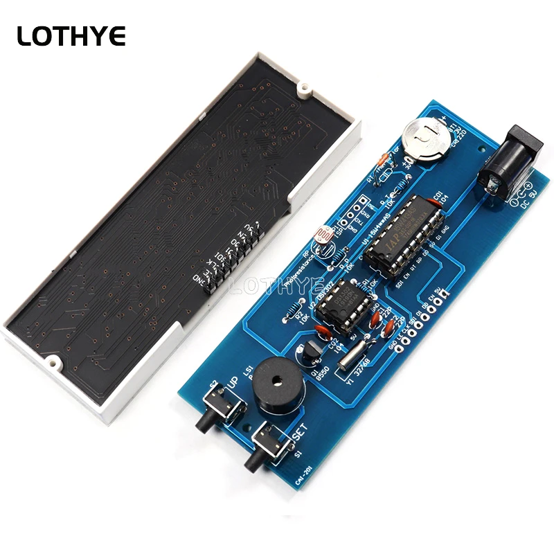 Reloj de tubo Digital Led multifunción, Kit electrónico de bricolaje, 51 microcontroladores, alarma Multicolor, pantalla de semana, Kit de soldadura divertido - imagen 5