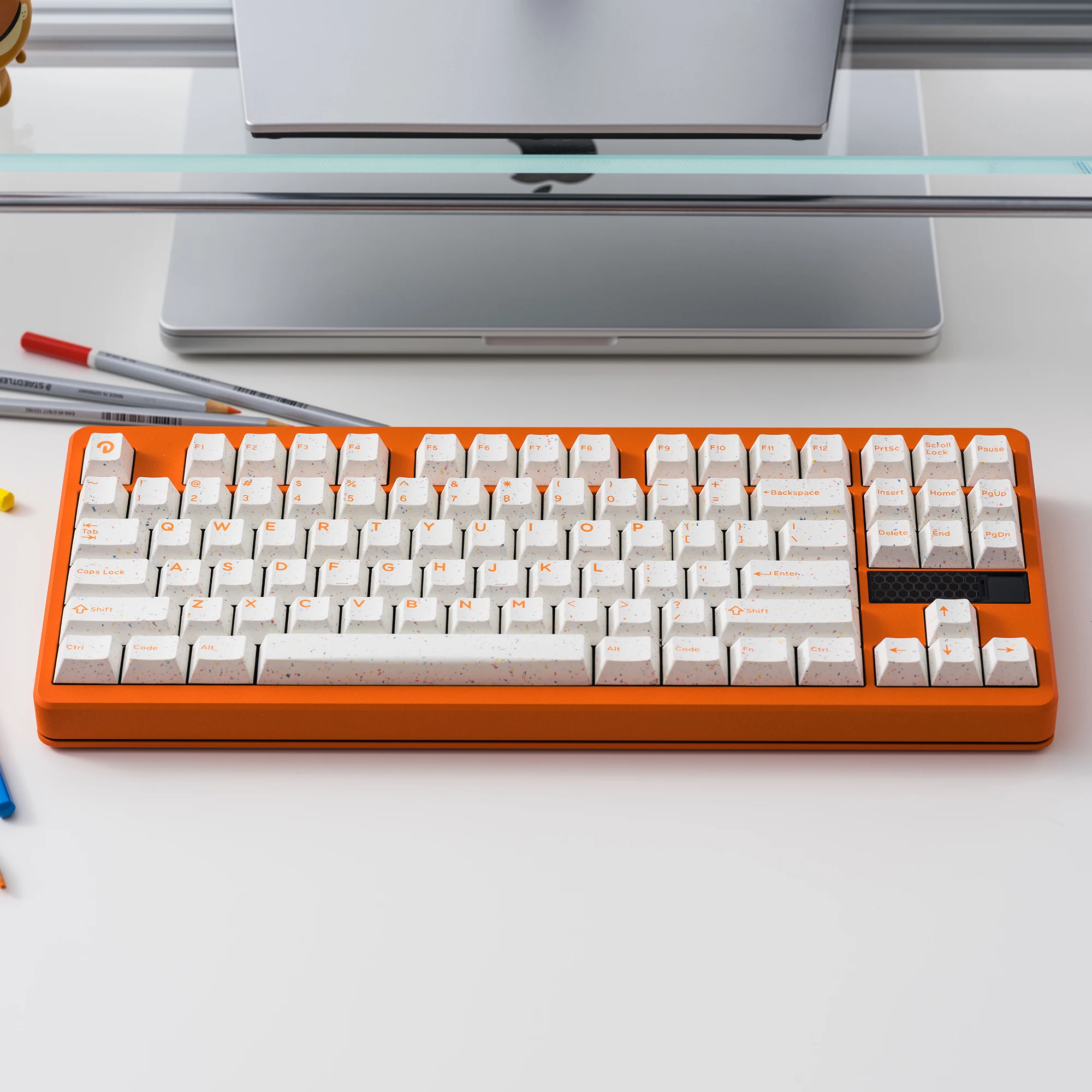 Fennie x Domikey Terrazzo Keycap Cherry Profile ABS Juego de focos dobles para teclado Rainy75 EZ60 EZ63 MAde68 75rt Made68 Beige - imagen 5