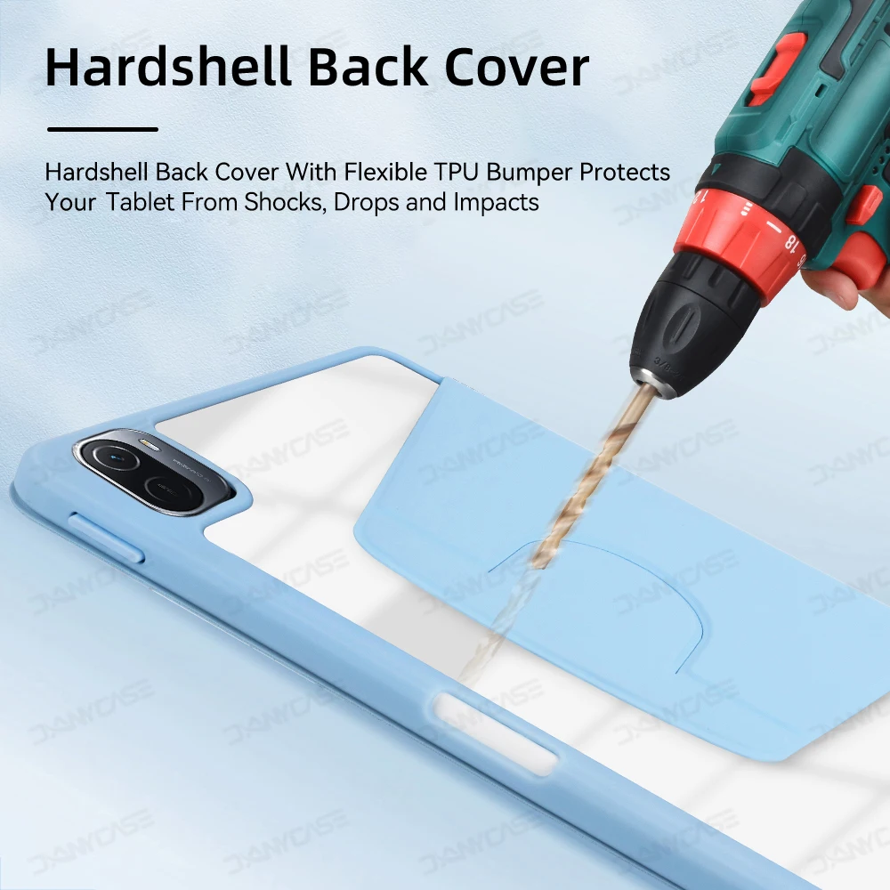 Funda para tableta MiPad 6 12,4 pulgadas 360 °   Rotación para Xiaomi Pad 6/6Pro 11 ''TPU Funda protectora Smart Sleep con soporte y ranura para bolígrafo - imagen 5
