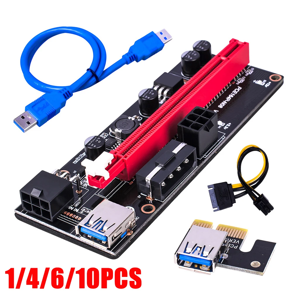 Ver009S PCI-e Riser Ver 009S PCI Express 1X a 16X adaptador USB 3,0 Cable de datos - imagen 2