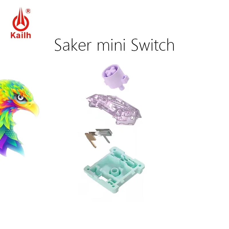Kailh-Mini interruptor Saker de perfil bajo, accesorios para jugadores, 0,8mm, intercambio en caliente rápido, mini teclado mecánico, interruptores calientes - imagen 2