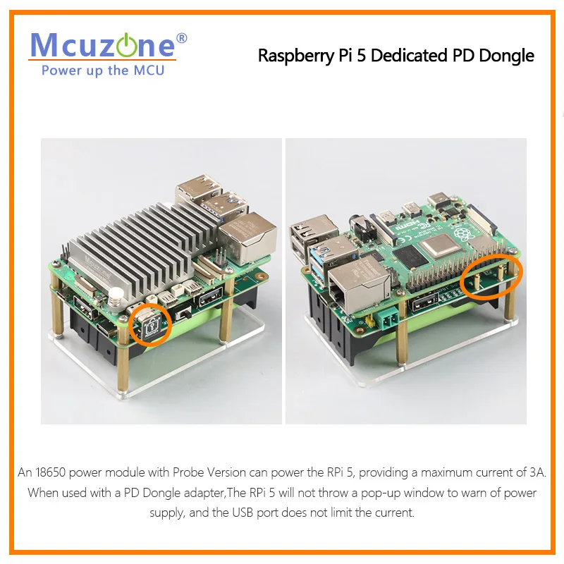 Raspberry Pi5 PD Dongle, Raspberry Pi 5 Puerto USB-C PD Agarre de manos - imagen 5