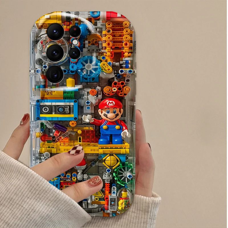 Funda de bloques de construcción m-marios Wave para Samsung Galaxy S24 Ultra S23 S22 Plus S21 S20 FE A25 A55 A35 A15 A16 A05 A05S A06 - imagen 5