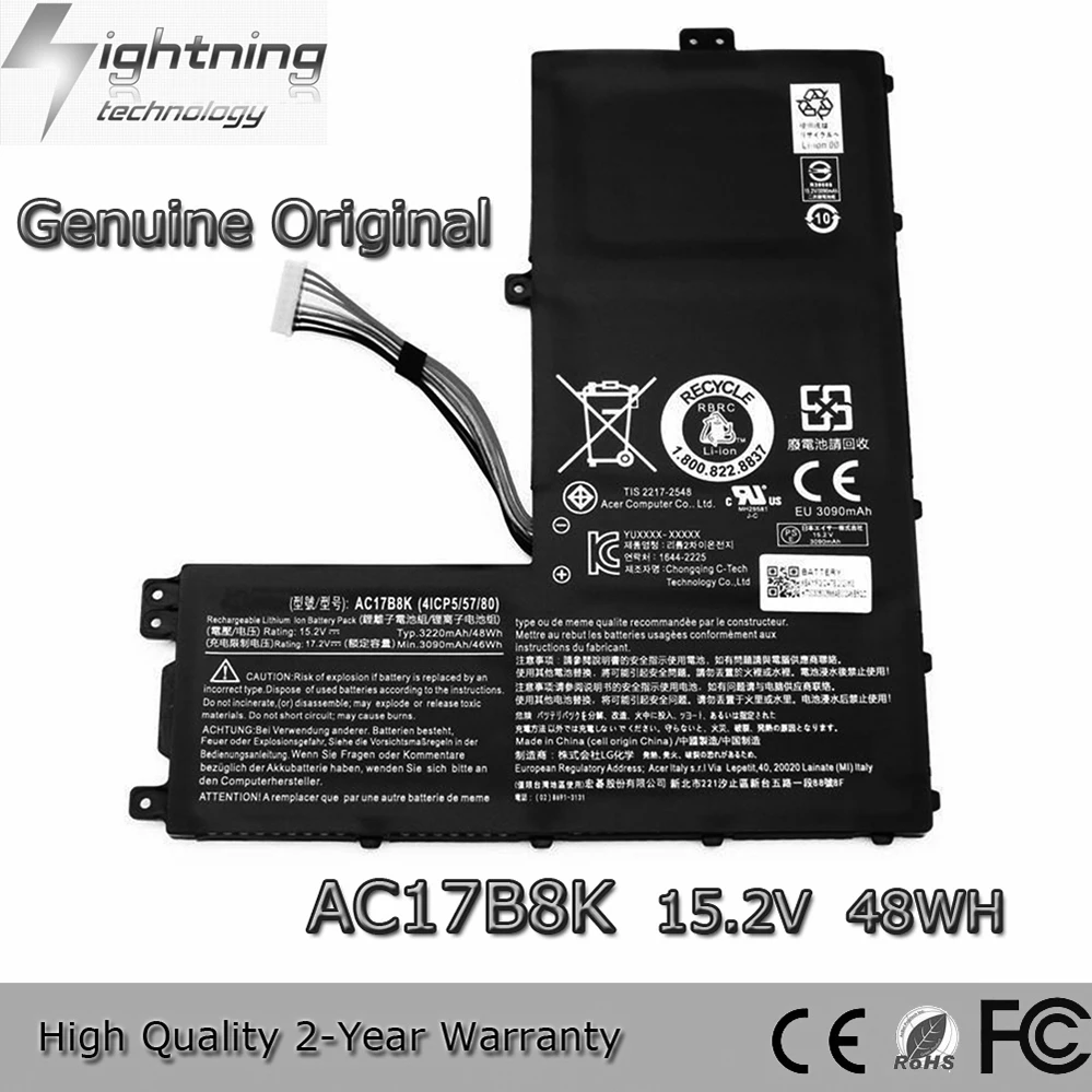 AC17B8K 15.2V 48Wh Batería para portátil Acer Swift 3 SF315-52G SF315-52 4ICP5/57/81 51AK, etc.