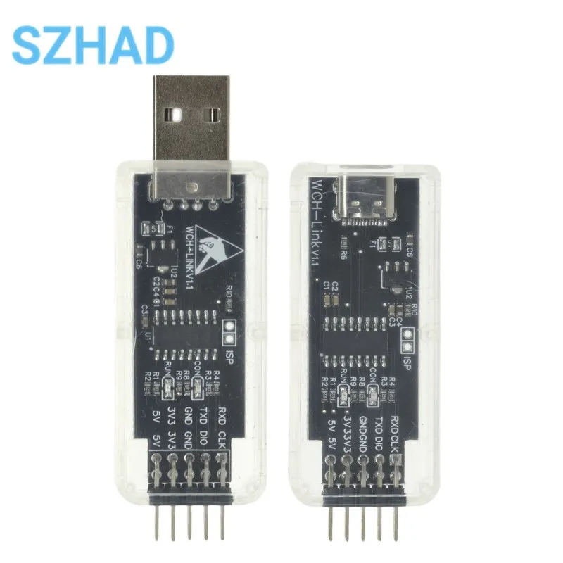 Emulador de wch-link, descarga de CMSIS-DAP, RISC-V de depuración tipo C, SWDTTL, ARM