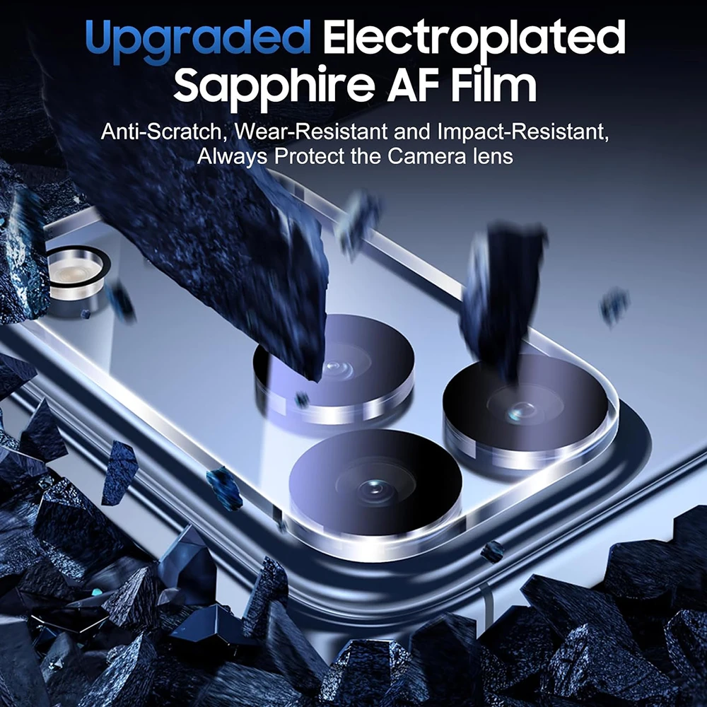 6 en 1 17PM vidrio templado frontal + trasero con lente de cámara HD protectores de pantalla antiarañazos para iPhone 17 Air 17 Pro 17Pro Max - imagen 4