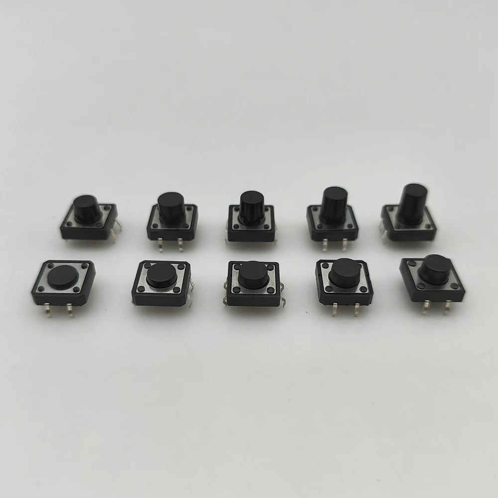 1 caja 12X12MM 4Pin PCB interruptor de botón táctil momentáneo 12*12*4,3/5/6/6, 5/7/8/9/10/11/12mm - imagen 5