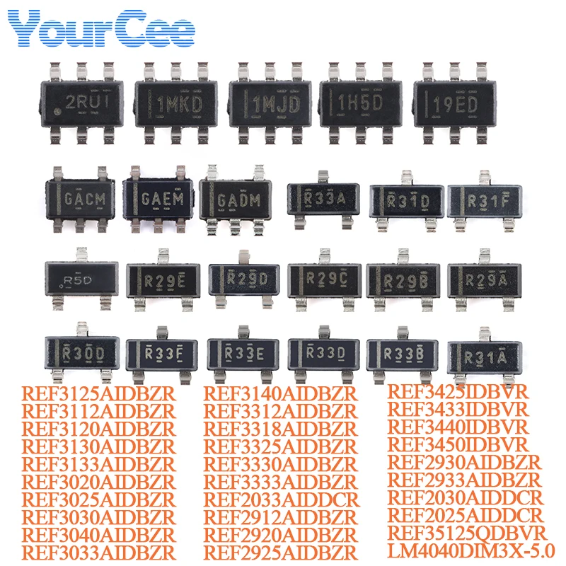5 uds REF3025 REF3025AIDBZR AIDBZR SOT-23 2,5 V salida 50ppm/ ℃   Chip de referencia de voltaje REF2033AIDDCR REF2912AIDBZR REF2920AIDBZR