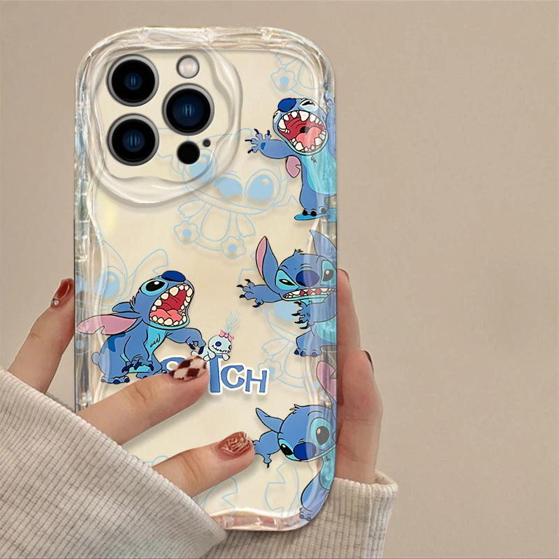 Blissful Stitch Angel Disney Wave Funda para iPhone 17 Air 16 E 15 14 Plus 13 12 Mini 11 Pro Max Fundas de silicona a prueba de golpes Funda - imagen 5