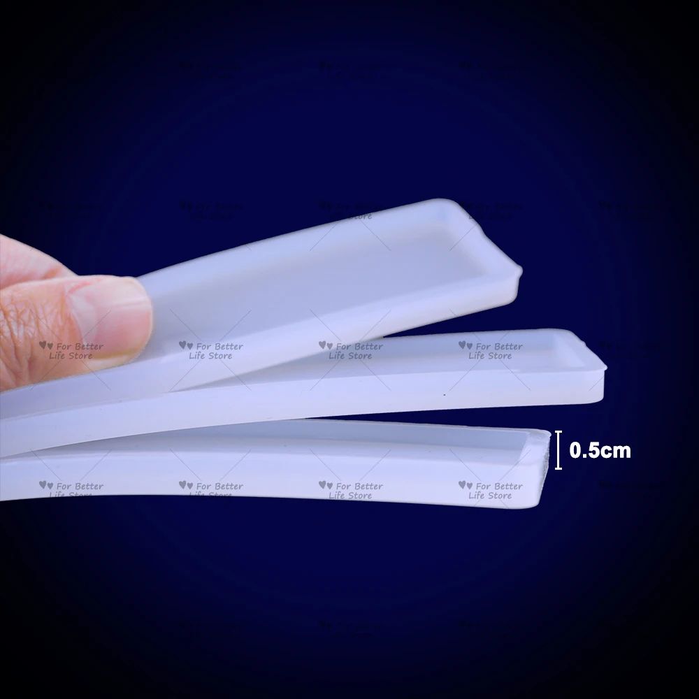 Marcapáginas rectangular transparente para tienda Better Life, molde de silicona suave para manualidades de resina epoxi, suministros para fabricación de joyas, 1 ud. - imagen 4