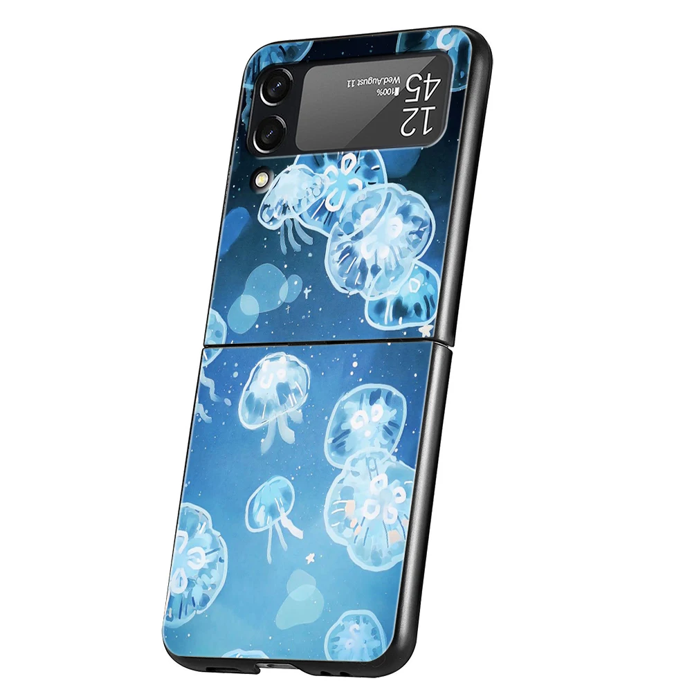 Funda de teléfono de pareja emparejada con ballena delfín para Samsung Galaxy Z Flip 3 4 5 6 7 PC plegable duro para Samsung Z Flip3 Flip4 Flip5 - imagen 4
