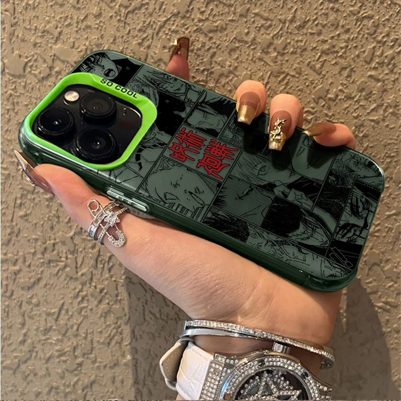 Cool Comic Jujutsu Kaisen funda de teléfono para iPhone 17 Air 16 15 11 12 14 13 Pro Max XS X XR Plus 8 7 SE 2020 contraportada a prueba de golpes - imagen 5
