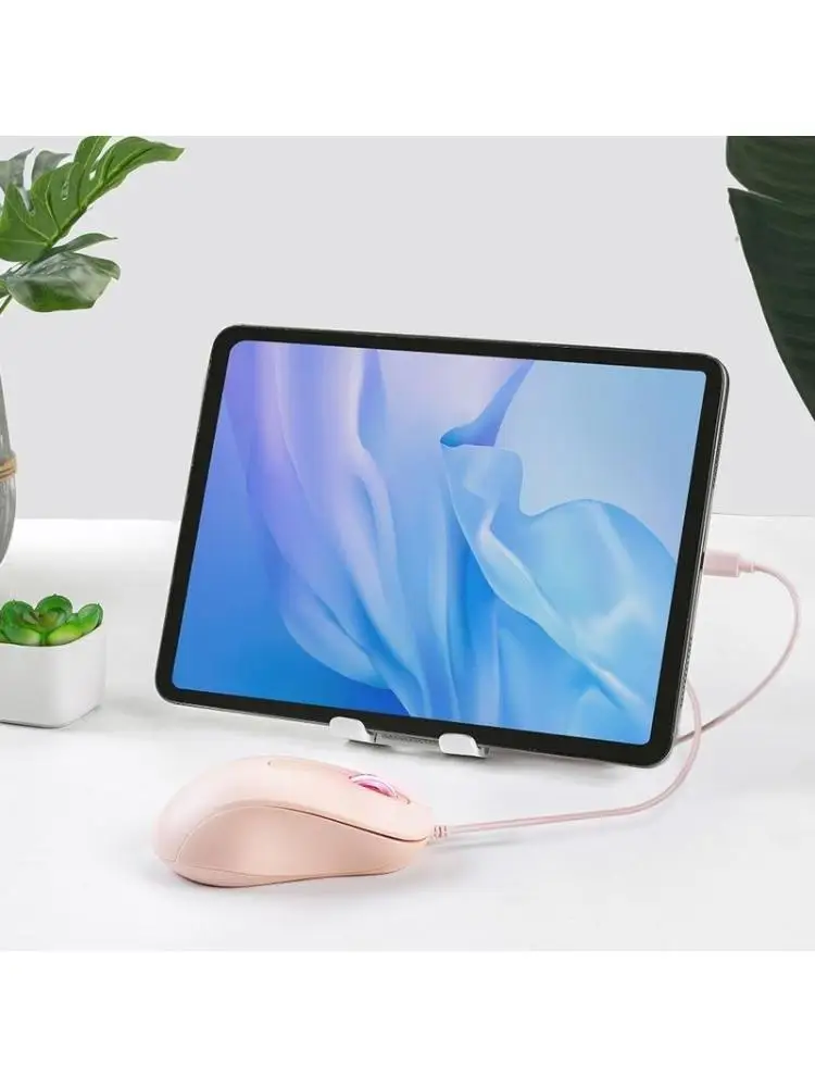 Y1UB Ratón portátil tipo C Ratones USB C 3 botones Ratón ergonómico para juegos 1000 para PC con computadora y C