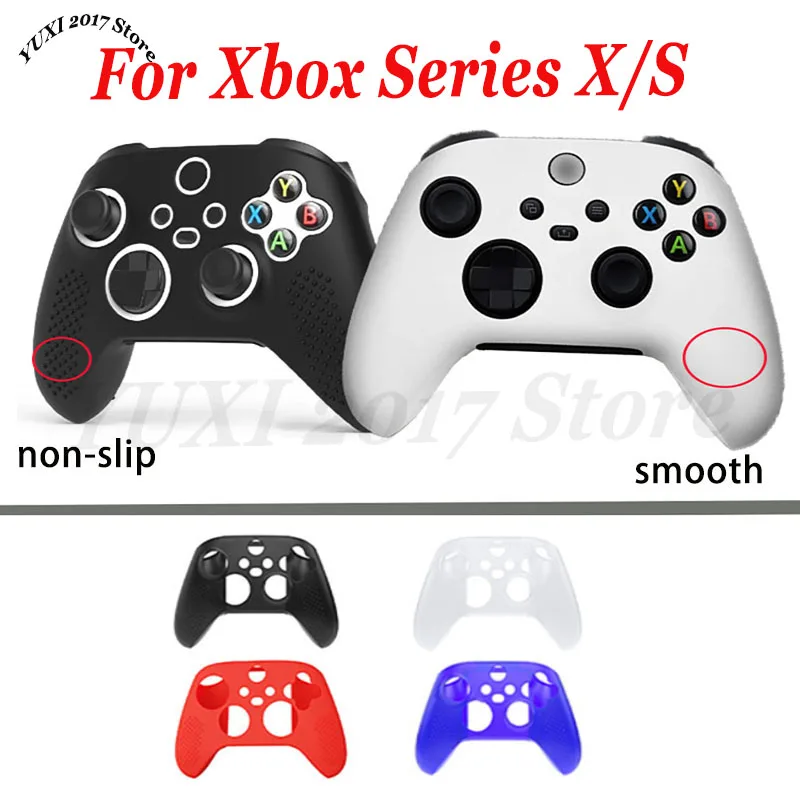 Dos tipos de fundas protectoras de silicona suave antideslizantes adecuadas para accesorios de carcasa de controlador de juegos XBOX Series X S