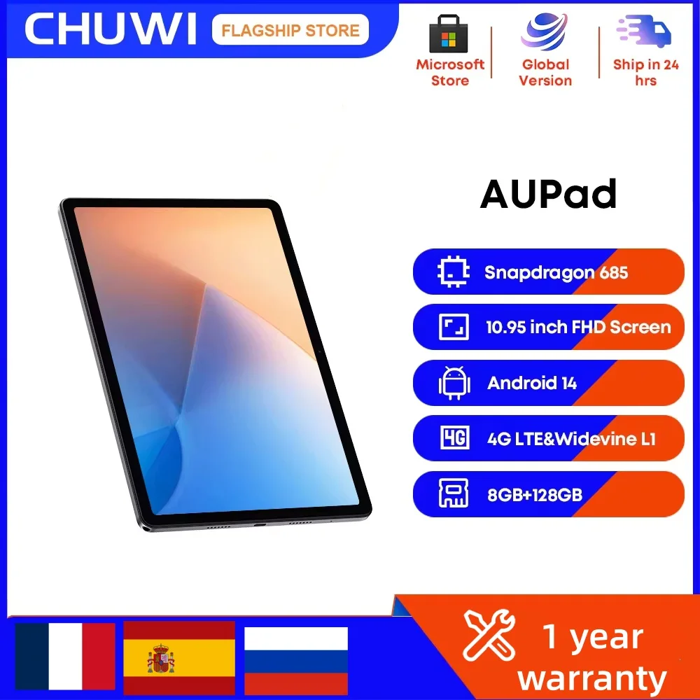 Tablet CHUWI AuPad Android 14 – Pantalla 2K FHD+