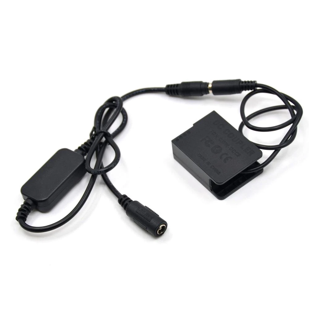 Cable de alimentación reductor de 12V-24V + batería simulada DMW-BLC12 DCC8 BLC12E para Panasonic Lumix GX8 FZ1000 FZ200 G7 G6 G5 GH2 GH2K GH2S - imagen 3