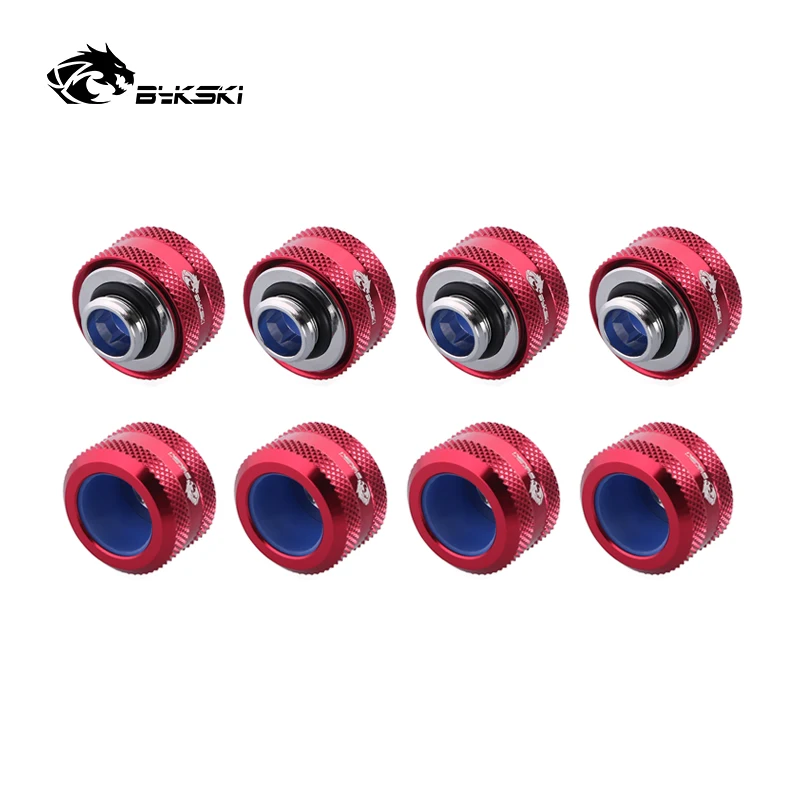 BYKSKI 8 unids/lote OD12mm/OD14mm/OD16mm mejorado Anti-off Goma de compresión manual de cobre accesorio G1/4' uso para tubo duro/de rigidez - imagen 4