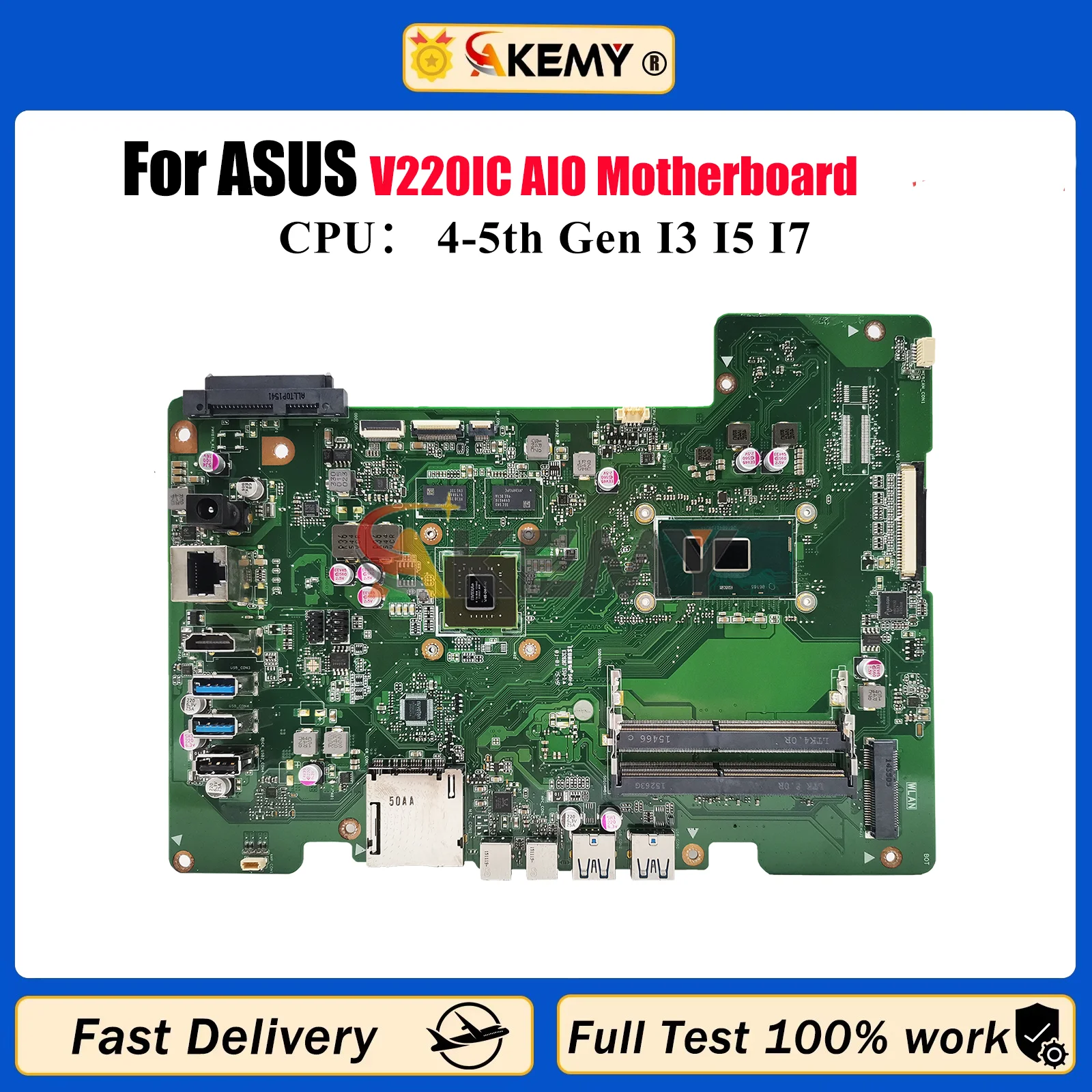 V220IC Motherboard For ASUS Vivo AiO V220I V220IA V220IB V220IC Mainboard With I3 I5 I7 CPU 100% tests OK fast shipping stk