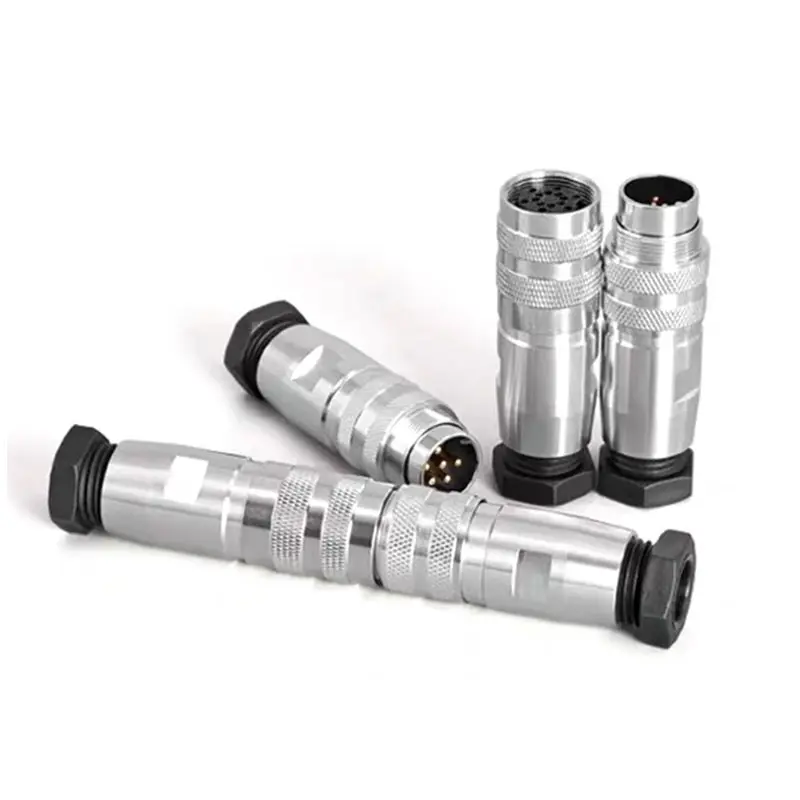 Conector Circular M16 C091 impermeable IP67 4-8mm 2 4 5 6 7 8 12 14 Pin enchufe de aviación, conectores macho hembra de blindaje de Metal
