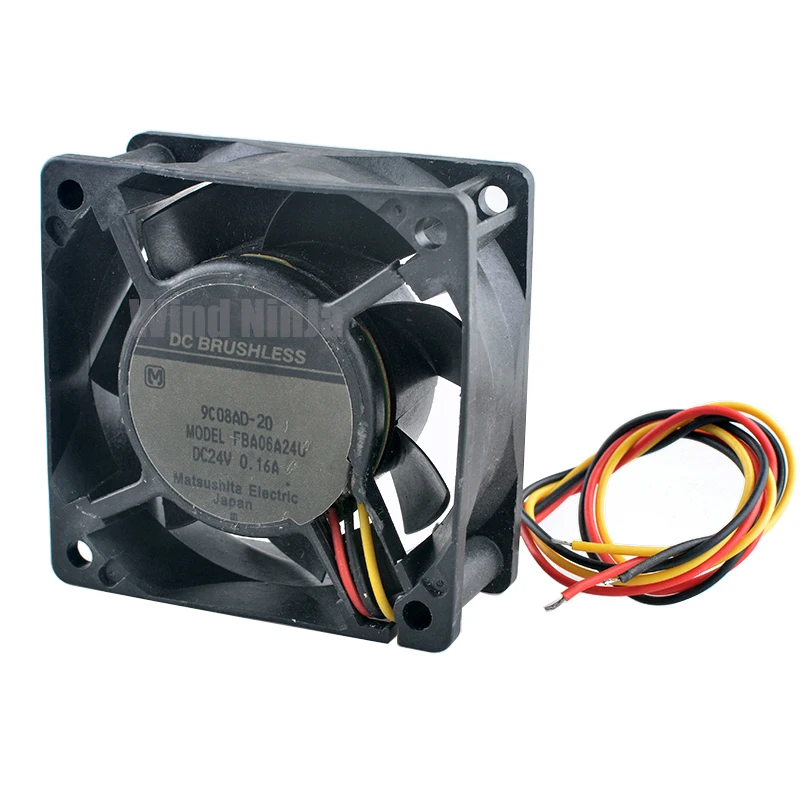 FBA06A24U 6cm 60mm ventilador de flujo Axial 60x60x25mm DC24V 0.16A ventilador de refrigeración de 3 pines para fuente de alimentación del convertidor de frecuencia - imagen 4
