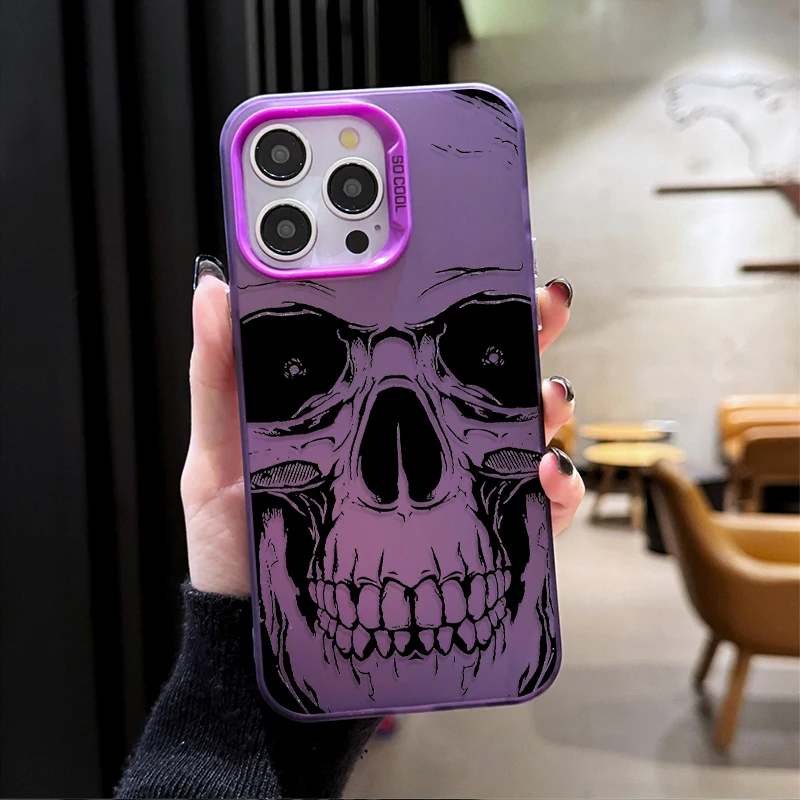 Funda con patrones de terror de calavera para Xiaomi F4 POCO M6 Pro 4G 11 Lite 5G 13 Pro 14T 13T 12T 14 NE X7 X6 X5 X3 NFC F3 GT F5 C75 - imagen 5