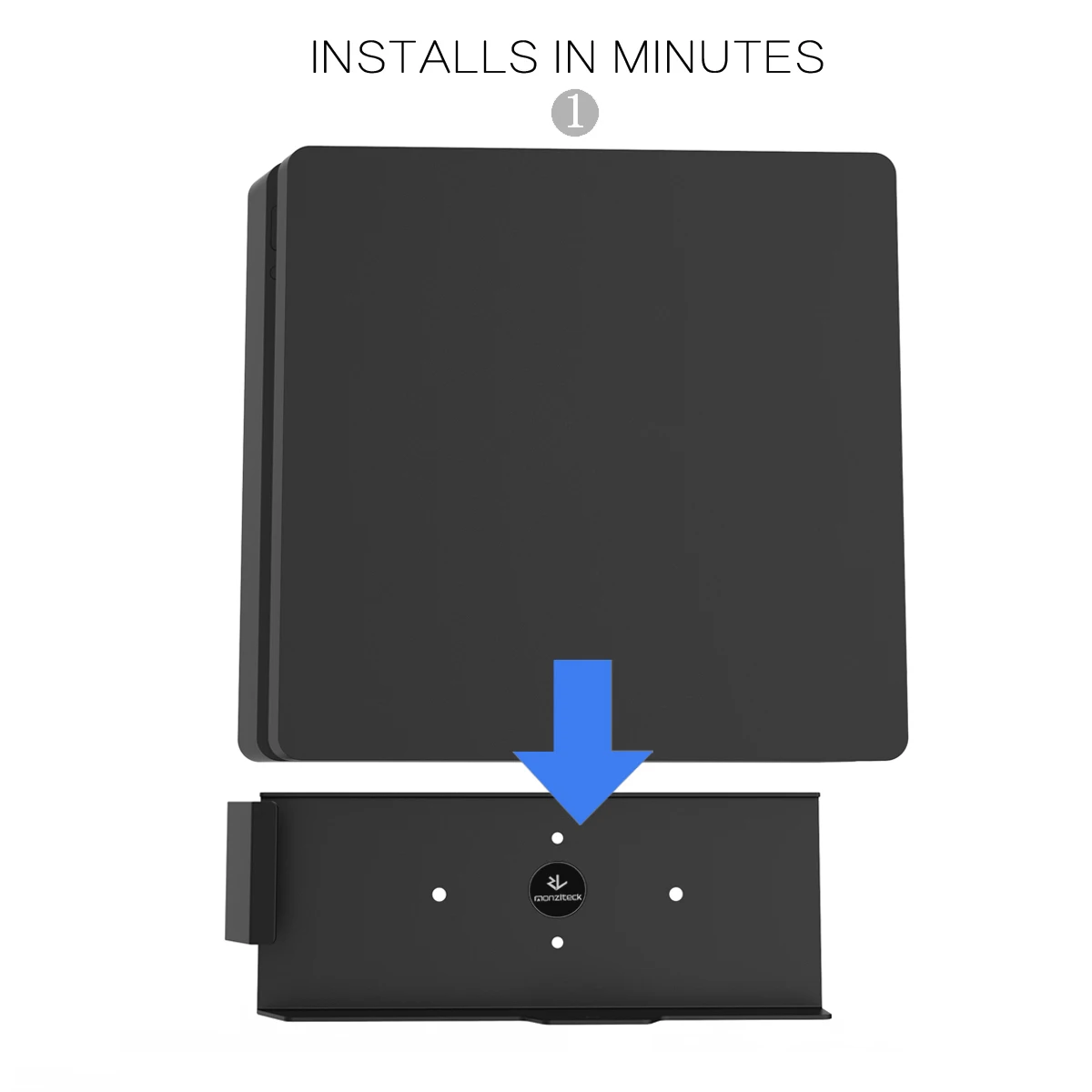 Soporte de pared Monzlteck para PS4 Slim, totalmente metálico, colgante vertical en la pared, ahorro de espacio, fácil de instalar - imagen 3