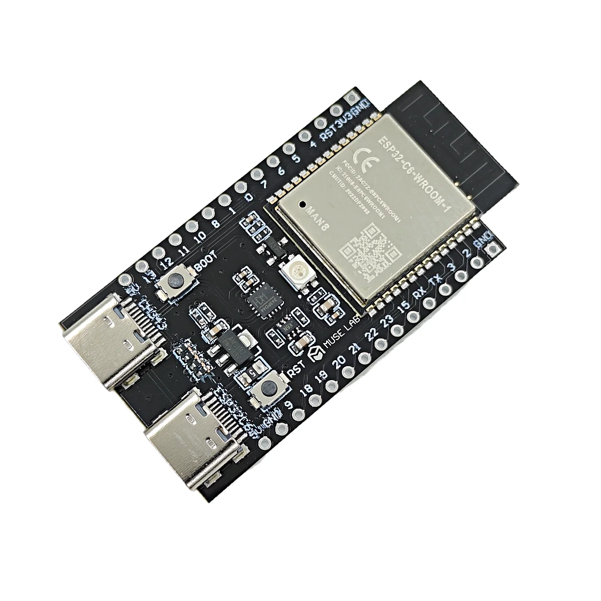 Placa de desarrollo de ESP32-C6-N8 ESP32 C6 N8, placa de demostración Wi-Fi6 / Bluetooth5 / Zigbee/Thread Core Board - imagen 3
