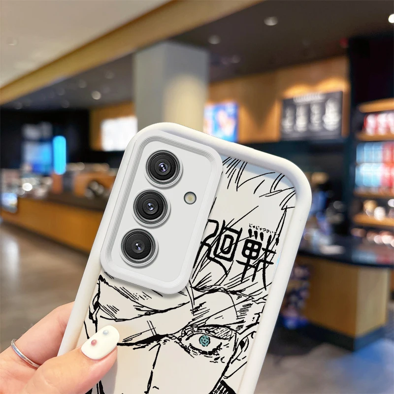Jujutsu Kaisen Satoru Gojo funda para Samsung Galaxy A35 A34 A33 A32 5G A31 A30 A24 A23 A22 A13 A12 A05 A03 fundas a prueba de golpes - imagen 5