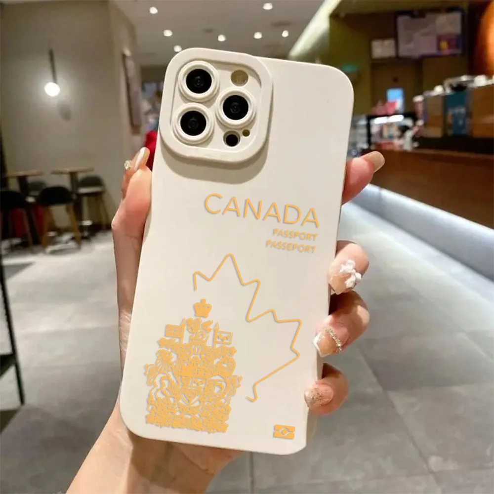 Funda de teléfono con pasaporte de Canadá para Samsung Galaxy S25 S24 S23 S22 S21 S20 Note20 Edge FE Plus Ultra 4G 5G, funda trasera de silicona suave - imagen 3