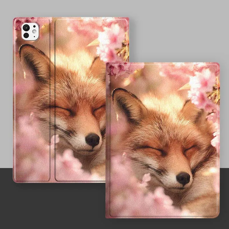 Funda con imagen de zorro y Animal bonito para iPad Pro Air 2 3 4 5 6th 7th 11th Gen 10,2 9,7 11 10,5 10,9 12,9 13 pulgadas - imagen 3