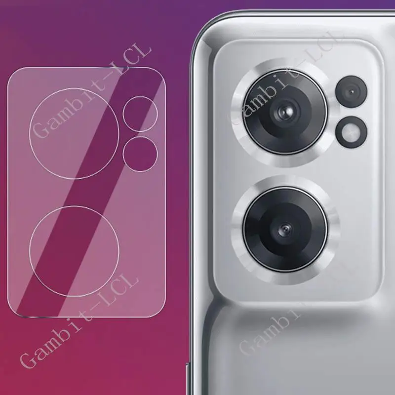 Lente de cámara 3D para OPPO Find X5 Lite, vidrio templado Protector en X5Lite Reno 7 Reno7 5G, película protectora de pantalla trasera Global - imagen 2