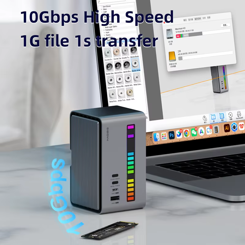 Hagibis Dock USB-C con SSD M.2, HDMI, Ethernet, PD 100W - MacBook Pro - imagen 5