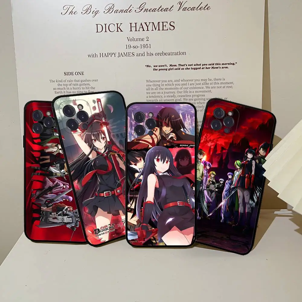 ¡Anime Akame Ga mata! Funda de teléfono para iPhone 16 15 14 13 12 Mini 11 Pro XS Max X XR SE 6 7 8 Plus cubierta de silicona suave - imagen 2