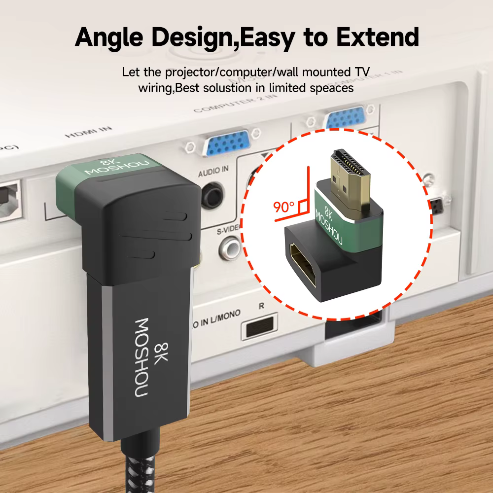 Adaptador HDMI 8K MOSHOU Macho a Hembra 90°/270° para PS5 - imagen 5