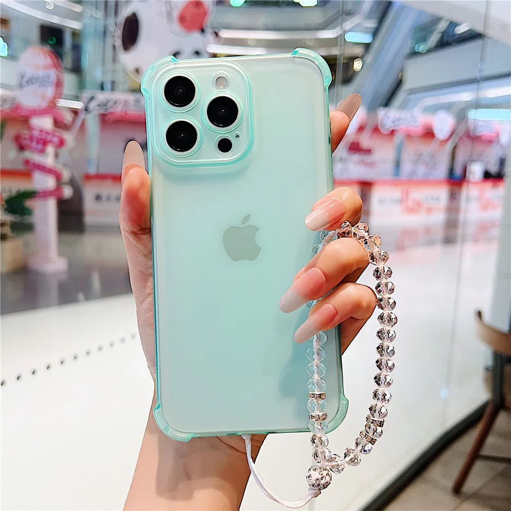 Funda de teléfono mate a prueba de golpes con Airbag para Xiaomi Redmi Note 12 Pro 5G 11S 10S 12 11 10 Pro pulsera de cristal funda de silicona - imagen 4
