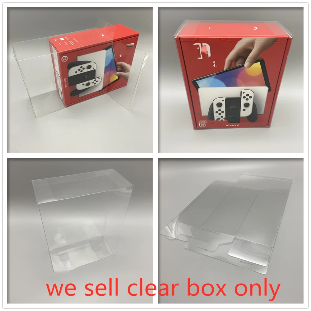 Protector de caja PET para consola Switch Oled, cajas de recogida transparentes para Nintendo Game, estuche de exposición transparente
