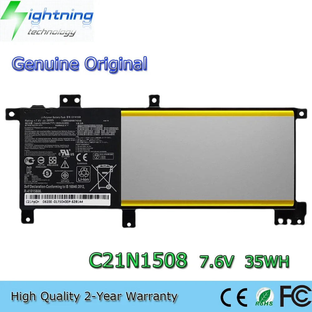 Nueva batería Original para ordenador portátil C21N1508 7,6 V 35Wh para Asus R457UR-WX053T X456UA X456UB X456UF X456UV X456UQ X456UR