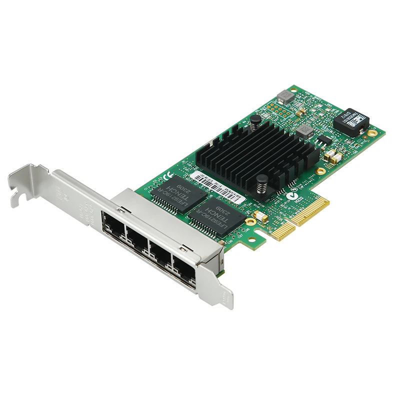 Servidor PCI-E X4 Gigabit Ethernet NIC 10/100/1000Mbps I350T4 4 puertos RJ45 PCI Express tarjeta de red para escritorio para Chip Intel I350 - imagen 4