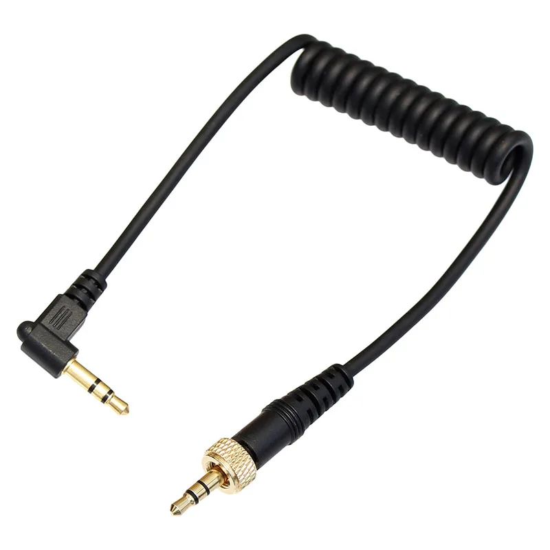 TRS a TRS Cable de audio de micrófono en espiral con resorte de 3,5 mm con hebilla conectada a la cámara SLR para SONY UWP-D11/UWP-D21, D12, V1, P03