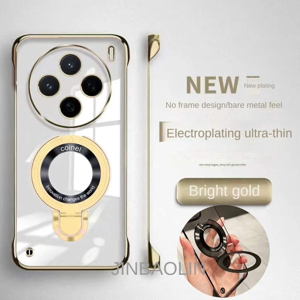 Funda con soporte magnético para Vivo X200 Pro Mini x200 ultra, funda de teléfono para VIVO VivoX200s X200FE, funda transparente, fundas transparentes - imagen 4