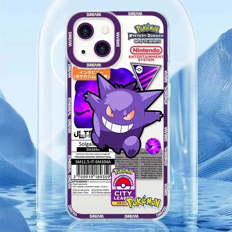 Funda Pokemon Gengar Pikachu para OPPO A60 Reno 11F 5 6 9 Pro Plus A79 A78 A5S A3S A5 2020 funda de silicona suave Couqe - imagen 5