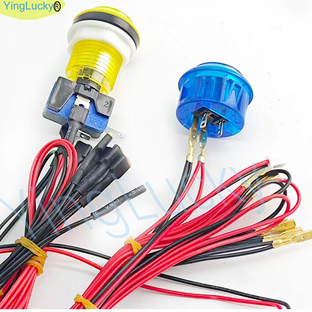 Cable de botón iluminado LED Arcade DC 5V 12V luz Led 20x terminales hembra para máquina Arcade de retardo cero al por mayor - imagen 4