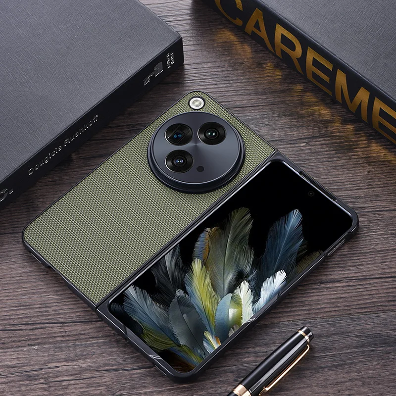 Caja de plástico duro de protección de lente a prueba de golpes con textura de nailon para OPPO FIND N3 ONEPLUS Open - imagen 4