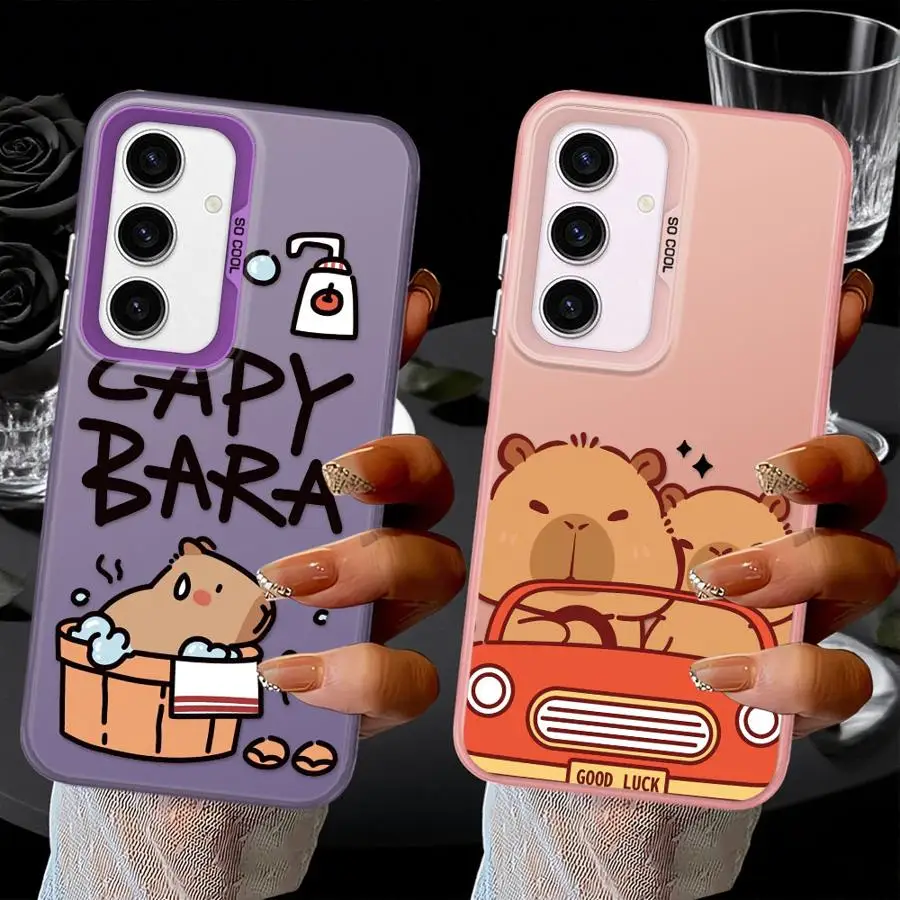 Funda trasera de teléfono con capibara de dibujos animados para Xiaomi Poco C51 F3 GT X3 Pro X5 X3 NFC C50 F4