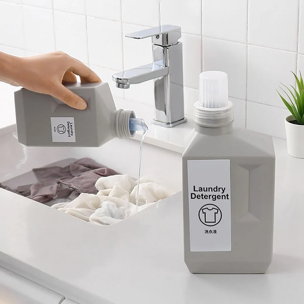 Botella de detergente de lavandería de gran capacidad para baño, agente de limpieza recargable para el hogar, botella de detergente para ropa - imagen 2