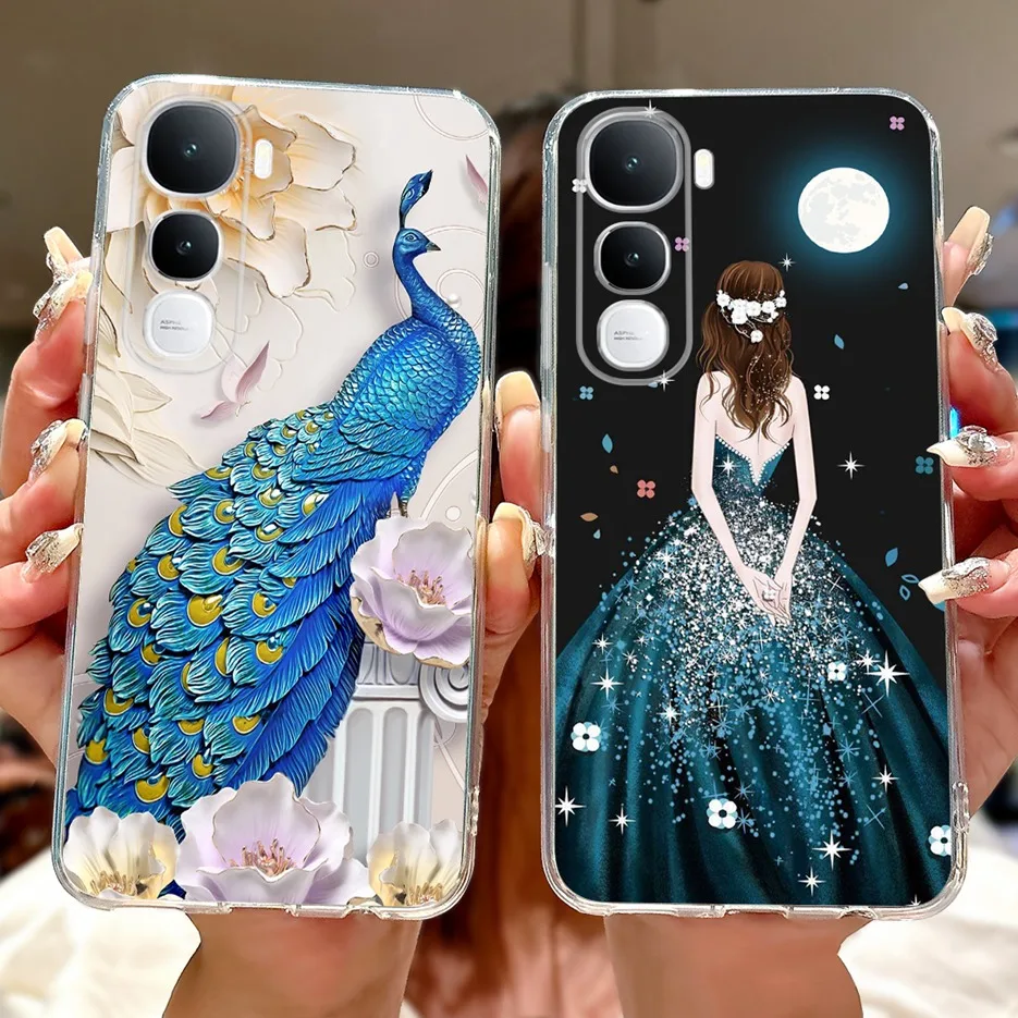 Para Vivo Y400 4G funda VivoY400 V2506 moda gato flores pintado funda de silicona suave funda de teléfono para Vivo Y400 Pro 5G Fundas bolsas - imagen 5